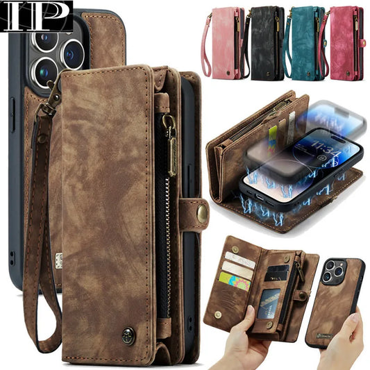 Leather Purse Wallet Case for iPhone 15 Series