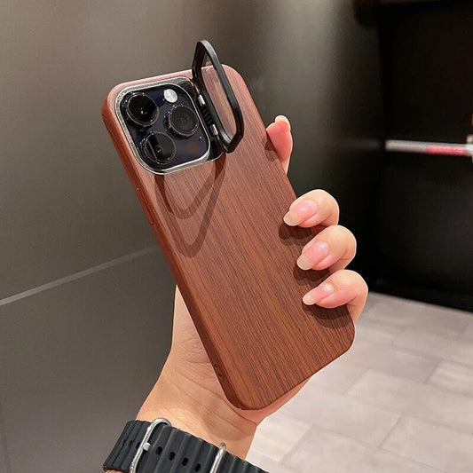 Wood Texture Lens Holder Cover