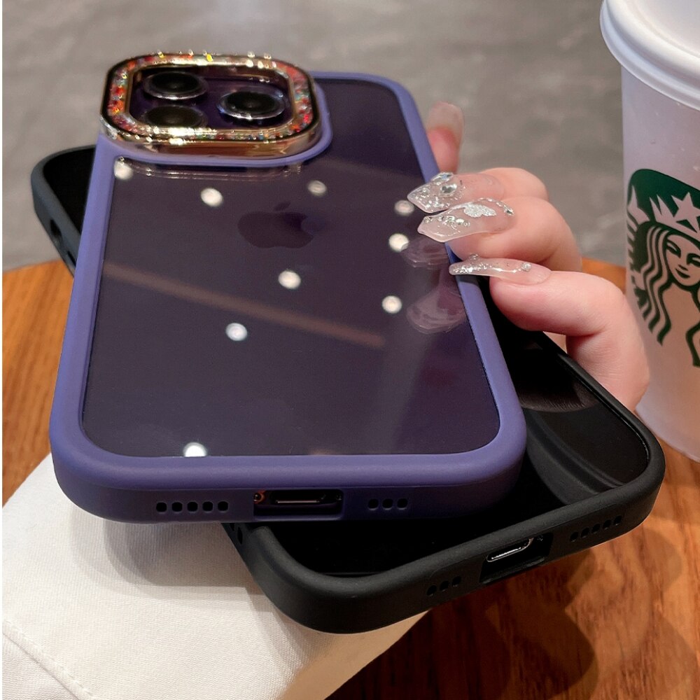 Transparent Glitter Camera Protection Cover